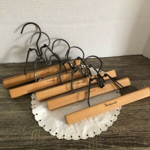 Vtg Baribocraft Wooden Pant Hangers